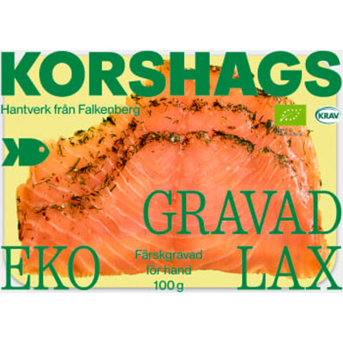 Laxfilé gravad 100g Miljömärkt Korshags