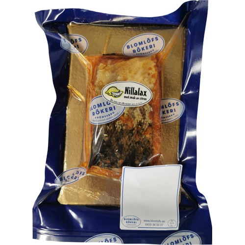 Lax Varmrökt dubbelfilé Citron ca 500g Blomlöfs Rökeri