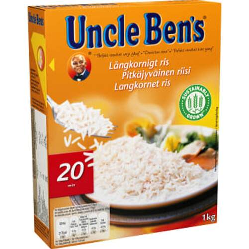 Långkornigt Ris Koktid 20min 1kg Uncle Bens