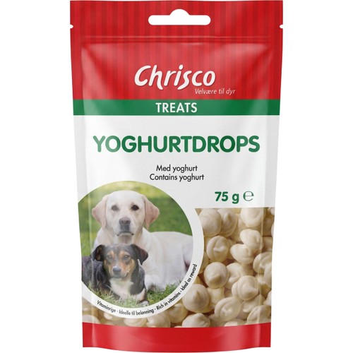 Kompletteringsfoder Hund Yoghurtdrops 75g Chrisco