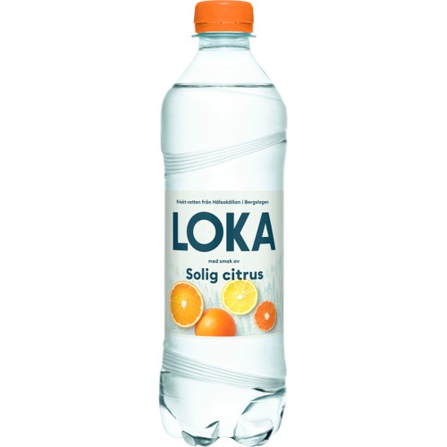 Vatten Kolsyrad Solig citrus 50cl Loka