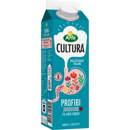 Filmjölk Profibi Jordgubb Laktosfri 2,2% 1000g Arla Cultura®