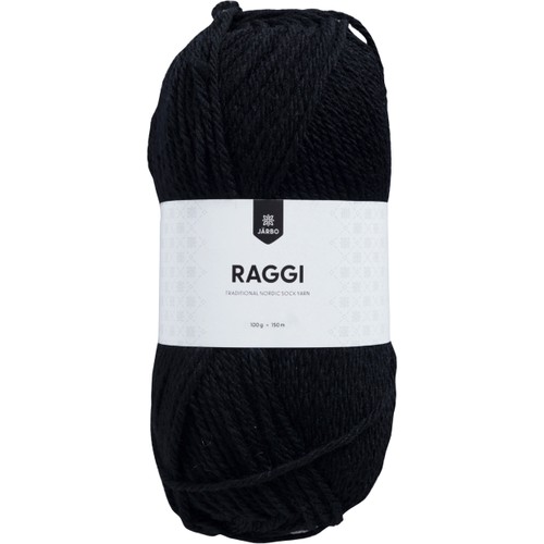 Garn Raggi Svart 100g Järbo