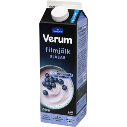 Filmjölk Blåbär Laktosfri 3,6% 1000g Verum®