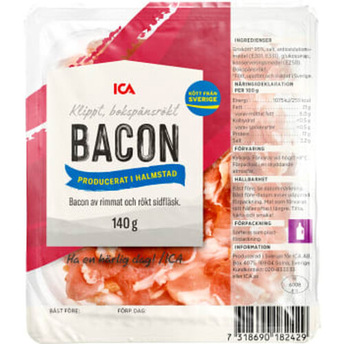 Bacon Klippt 140g ICA