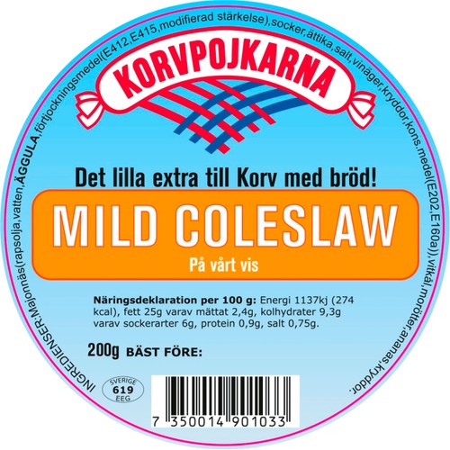 Coleslaw Mild 200g Korvpojkarna