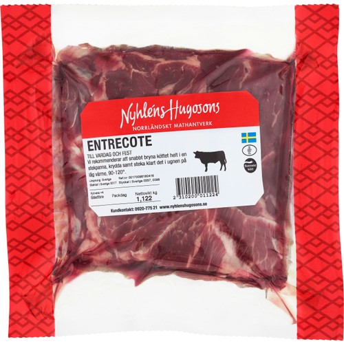 Entrecote i bit ca 1kg Nyhléns Hugosons