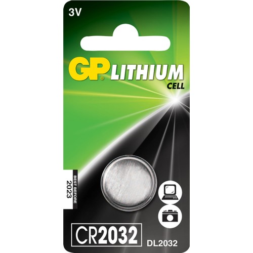 Batteri GP Aklaline Knappcell Lithium CR 2032 1-p Batteristen
