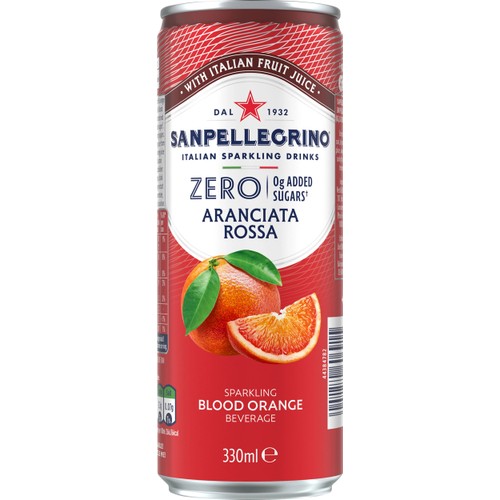 Läsk Aranciata Rossa zero 33cl San Pellegrino