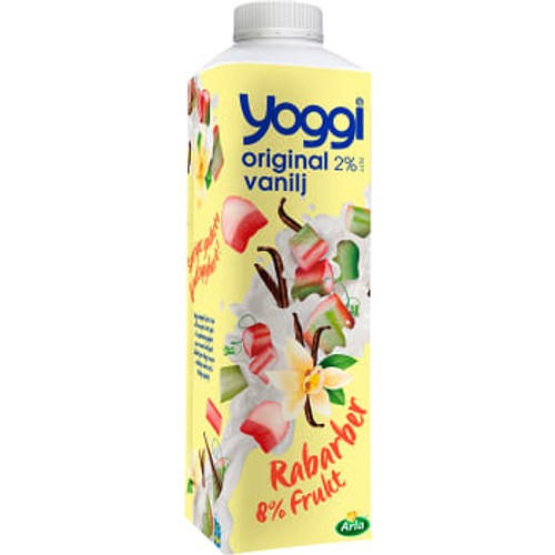 Yoghurt Rabarber & vanilj 1000g Yoggi