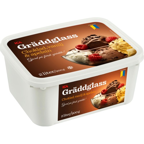 Gräddglass Choklad vanilj & apelsin 2l ICA