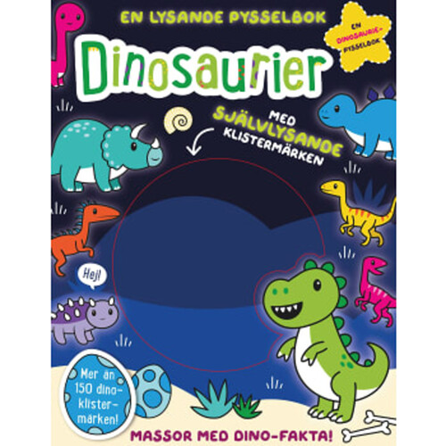 Aktivitetsbok med lysande klistermärken - Dinosaurier