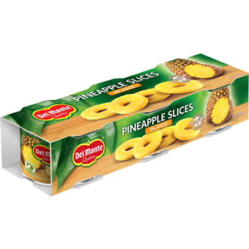 Ananasskivor i juice 3-p 660g Del Monte