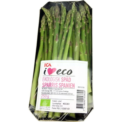 Sparris Späd Ekologisk 250g Klass 1 ICA I love eco
