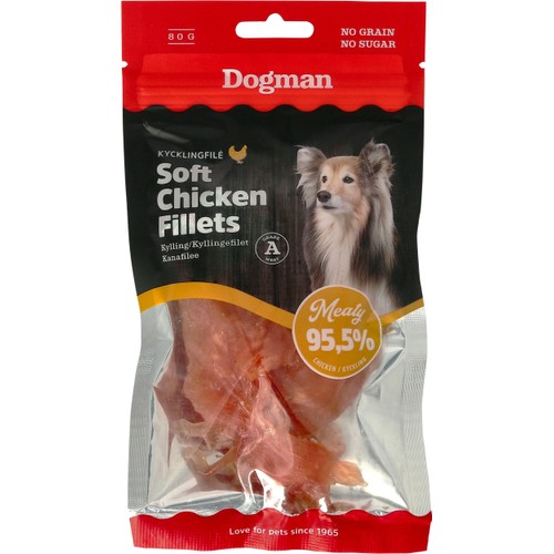 Hundgodis Chicken Soft Fillet 80g Dogman
