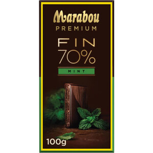 Chokladkaka Premium 70% Cocoa Mint 100g Marabou