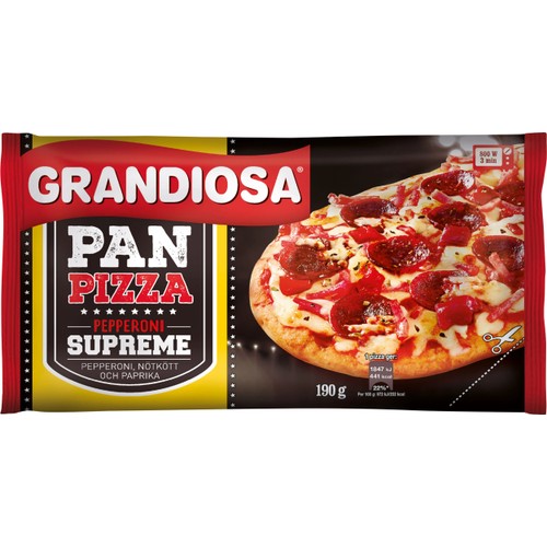 Pan pizza Pepperoni supreme 190g Grandiosa
