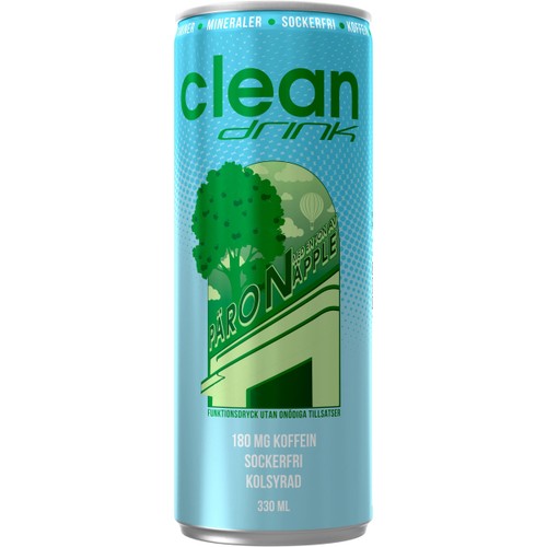 Energidryck Päron med en ton av äpple 33cl Clean drink