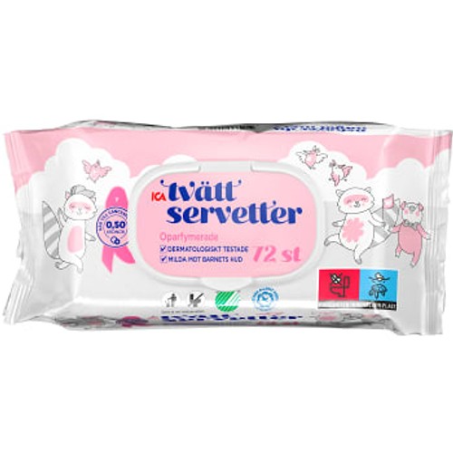 Tvättservetter Baby Oparfymerade 72-p ICA