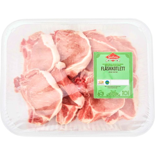 Fläskkotlett Skivad Med Ben ca 1,5kg Gudruns
