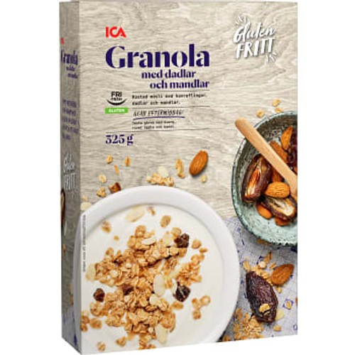Granola dadlar o mandel Glutenfri 325g ICA