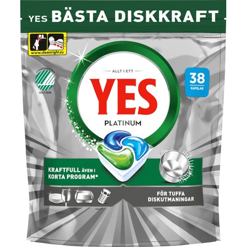 Diskmaskinstabletter Platinum All In One 38-p YES