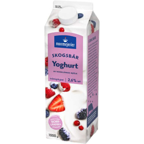Fruktyoghurt Skogsbär 2,6% 1000g Norrmejerier