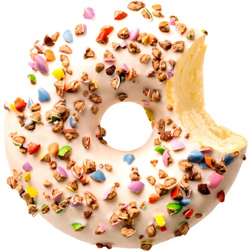 Donut Crushed Candy White 57g Donut Worry Be Happy
