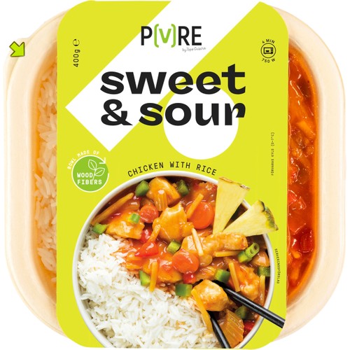 Kyckling Sweet & Sour med Ris 400g Topsfoods PURE
