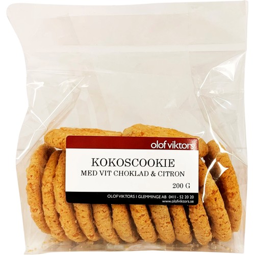 Kokoscookie Med Vit Choklad & Citron 200g Olof Viktors i Glemminge