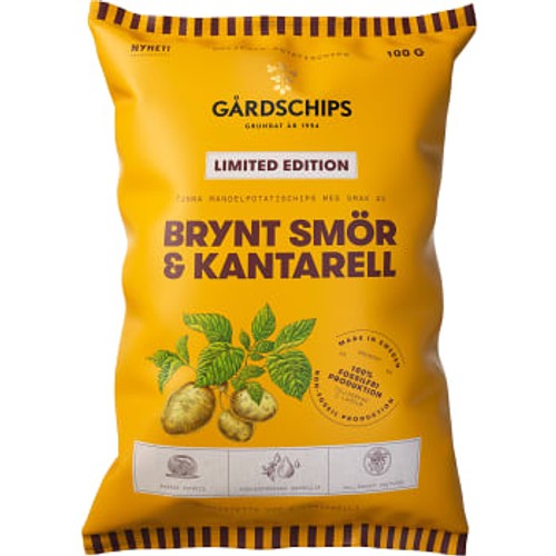 Chips Brynt smör kantarell 100g Gårdschips