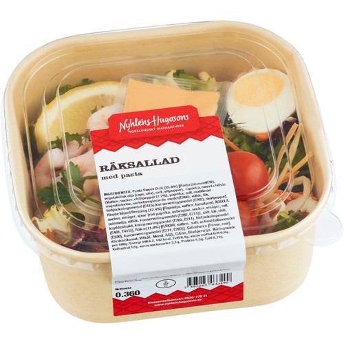 Sallad Pasta & Räkor 350g Nyhléns Hugosons