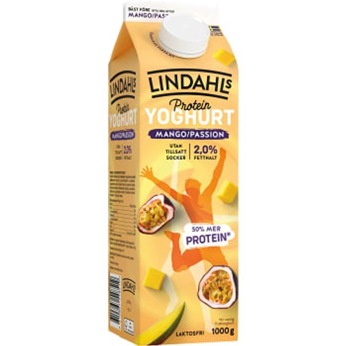 Yoghurt Mango Passion Laktosfri 1000g Lindahls