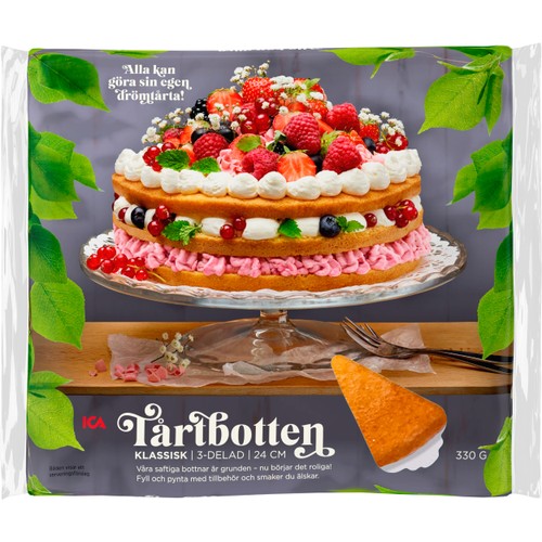 Tårtbotten Klassisk 24cm 3-delad 330g ICA