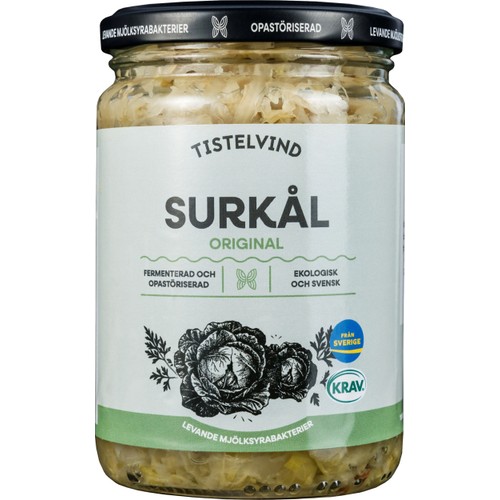 Surkål Naturligt Syrad KRAV 360g Tistelvind