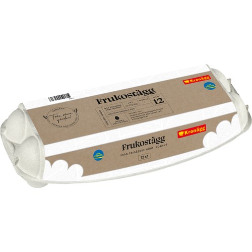 Frukostägg Frigående inomhus L 12-p Kronägg