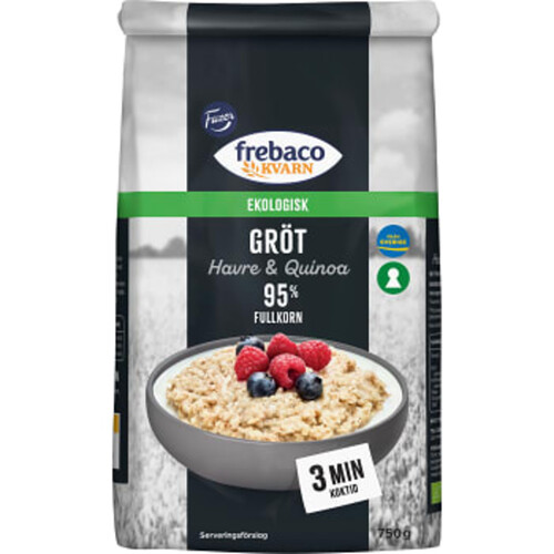 Havregryn & quinoa Gröt 750g KRAV Frebaco