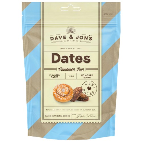 Dadlar Kanelbulle 125g Dave & Jon's