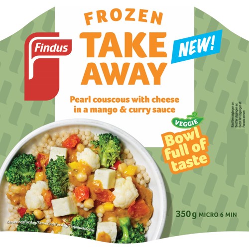 Pärlcouscous med ost i mango & currysås 350g Findus