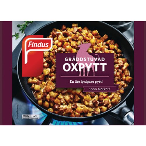 Gräddstuvad oxpytt Fryst 1kg Findus