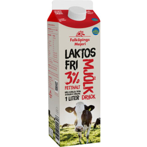 Mjölkdryck standard Laktosfri 3% 1l Falköpings Mejeri
