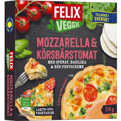 Paj Veggie Mozzarella Körsbärstomat 210g Felix