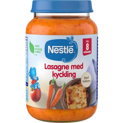 Barnmat Lasagne med kyckling 8M 190g Nestle