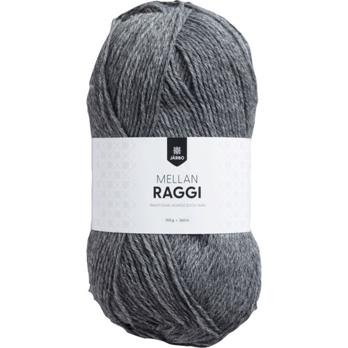 Garn Mellanraggi Dark Grey 100g Järbo
