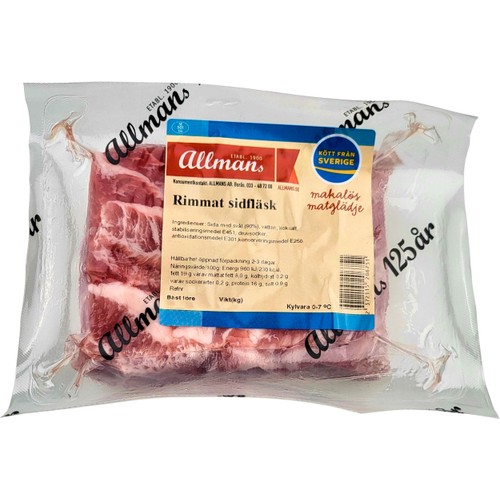 Sidfläsk Rimmat ca 500g Allmans
