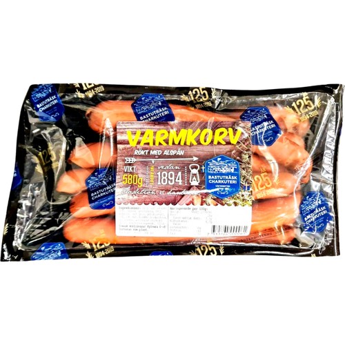 Varmkorv Stor 580g Bastuträsk Charkuteri