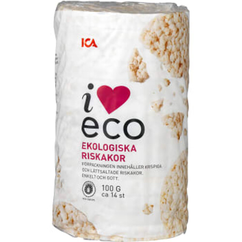 Riskakor Lättsaltade Ekologisk 100g ICA I love eco