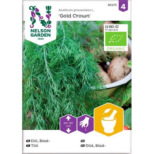 Dill Gold Crown Organic 1-p Nelson Garden