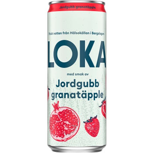Kolsyrat vatten Jordg/Granatäpple 33cl Loka