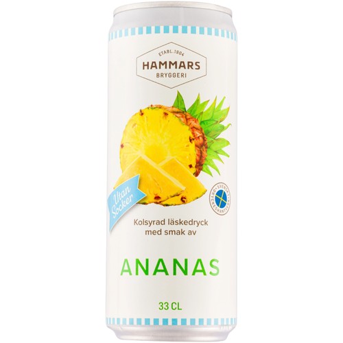 Läsk Ananas Utan Socker 33cl Hammars Bryggeri